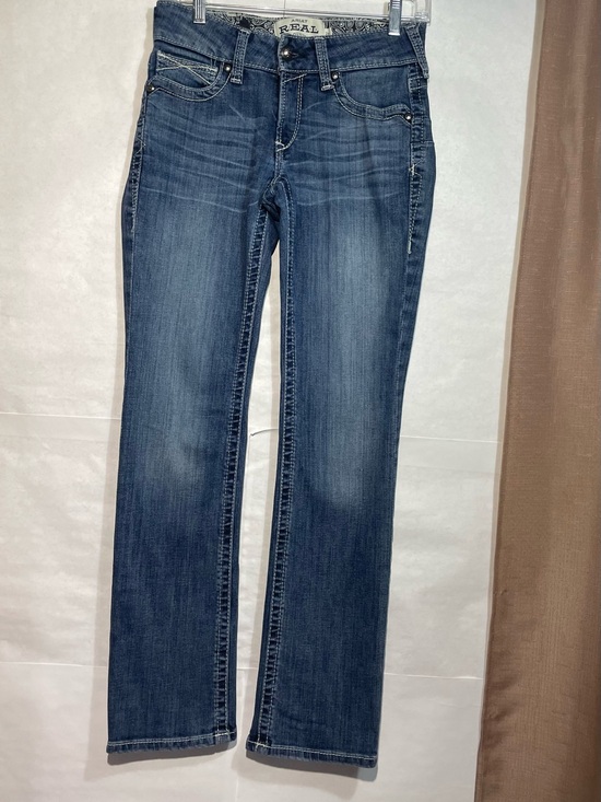 Ariat Denim - Ariat Women's 26S R.E.A.L. Straight Icon Jeans "Rainstorm" Wash VGUC